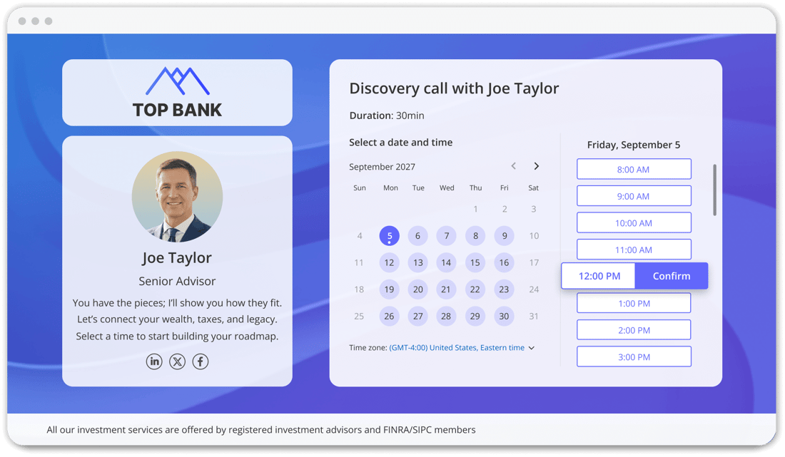 A booking page you can be proud of