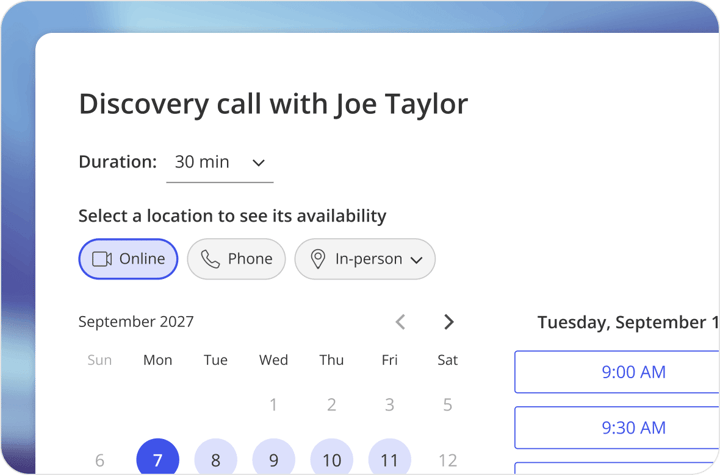 Location and Duration aware availability