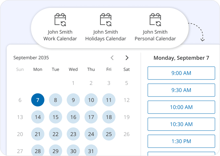 Multi-Calendar Real-Time Sync