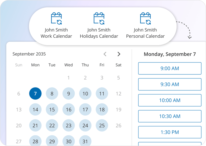 Multi-Calendar Real-Time Sync