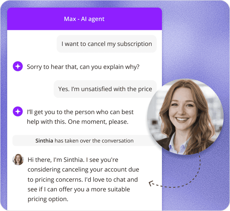 Preventing churn through immediate human attention-1