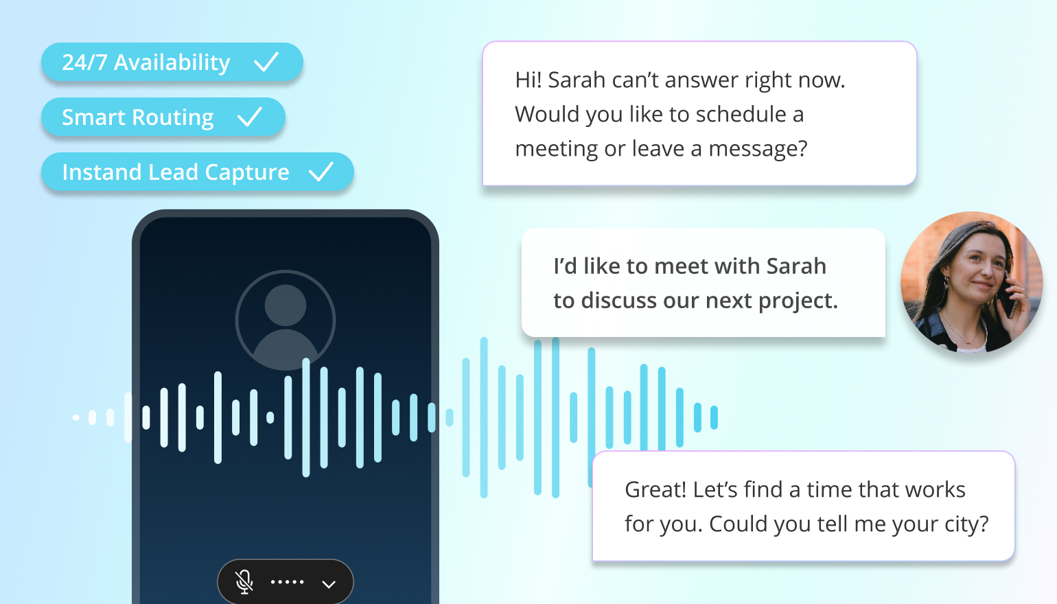 Oncehub's AI phone receptionist