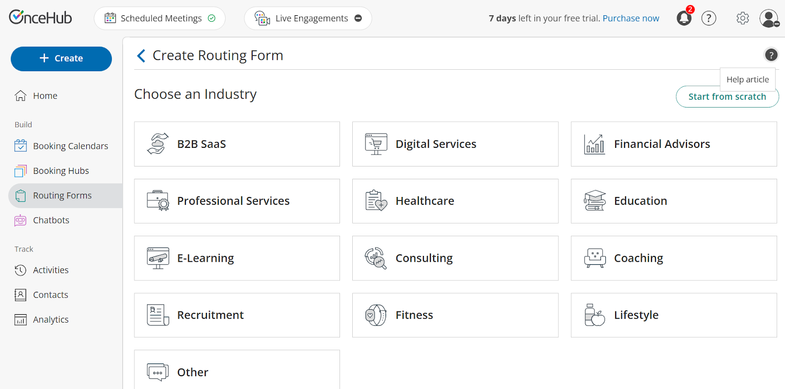 Routing Form Template