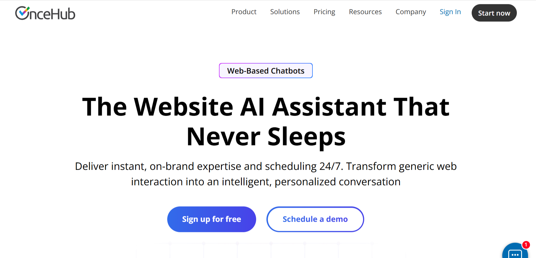 Oncehub's chatbot