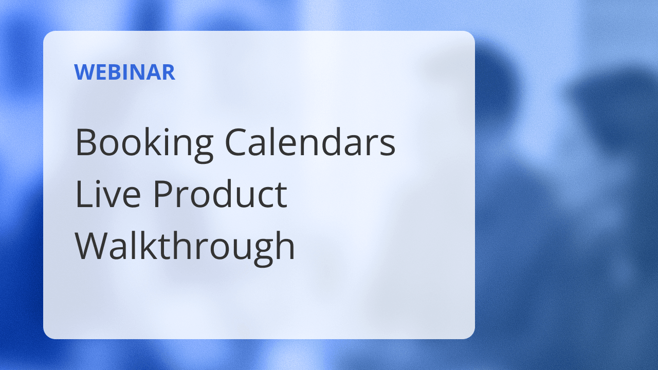 Booking Calendars Live Product Walkthrough